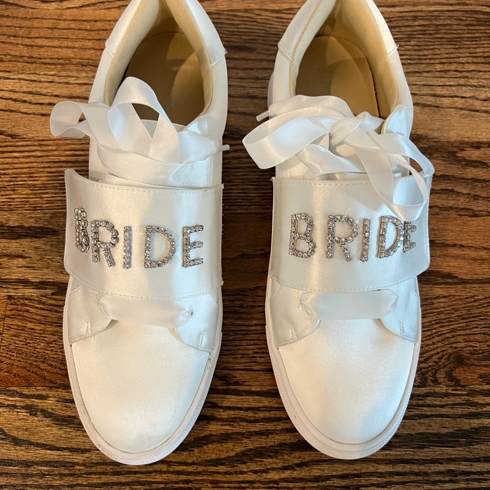 Betsy Johnson Bride Satin Sneakers